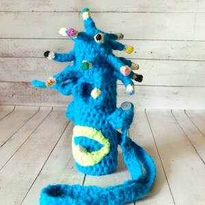 Baby travel toy, bottle cozy, crochet UFO, alien invasion, bottle sleeve, gift for baby, for kids, bottle cover, turquoise bottle bag image 10