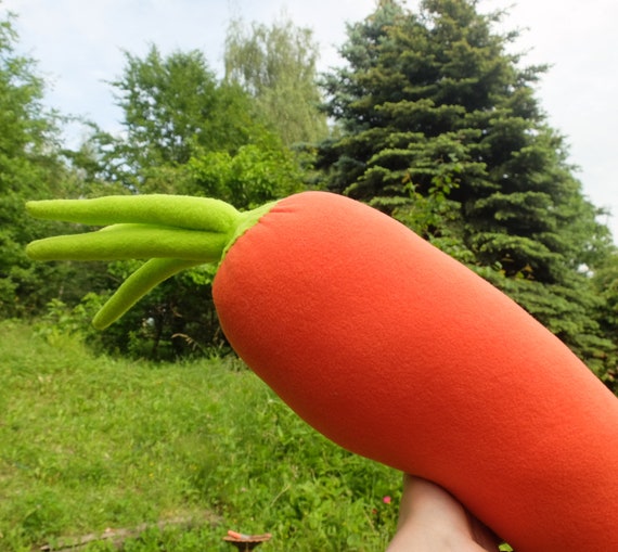 Carrot Body Pillow Giant Weird Plush Vegetable Coziness 