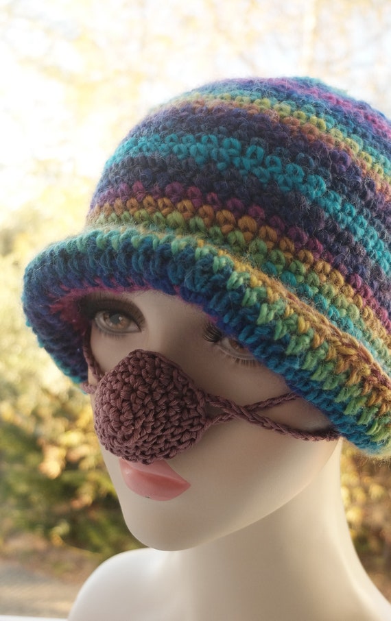 Cache-nez au crochet, nez en coton confortable, bonnet de nez