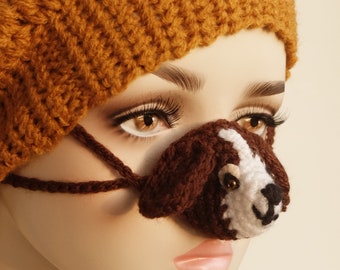 Doggy Nose Warmer, Dog Nose Cozy, Nose Hat, Puppy Nose Scarf, Stocking Stuffer, Fun Animal, Best Friend Gift, Indoor Outdoor, Doggie Nosie