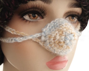 Cache Nez Et Bonnet Chauffe-Nez Renne Au Crochet - Cache-Nez Hiver