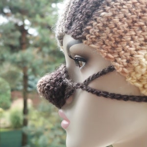 Unisex ocieplacz na nos, brązowa czapka na nos, ochraniacz na nos, zimny ochraniacz na nos, zabawny prezent zimowy, podgrzewacz do twarzy, czapka na nos, nakładka na nos, Florfanka