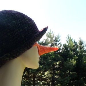 Schneemann Nasenwärmer, Karotten Nasenschal, lange orange Nase, Outdoor Gesichtswärmer, Gehäkelte Nasenmütze, Lustiges Geschenk, Winter Gadget, Partykostüm