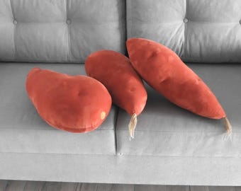 Velvet Sweet Potato, Stuffed Plush Yam, Nerd Gift, Soft Cushion, Florfanka