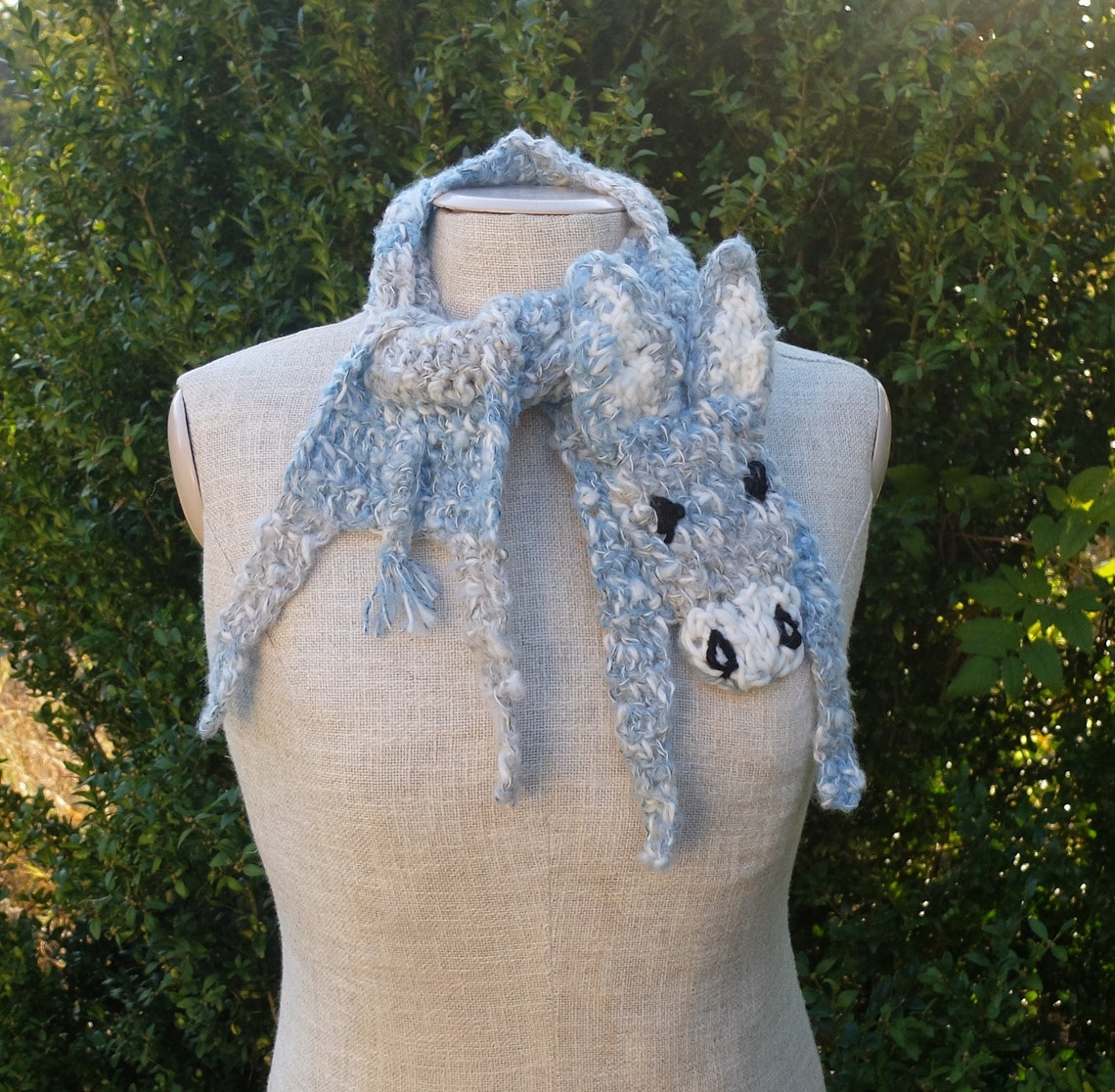 Donkey scarf For baby Handmade soft Crochet scarf Animal scarf Etsy
