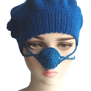 Gehaakte neuswarmer, katoenen neus gezellig, neusmuts, neussjaal, voor koude dagen, grappig cadeau, voor veganisten, kerstcadeau, Florfanka