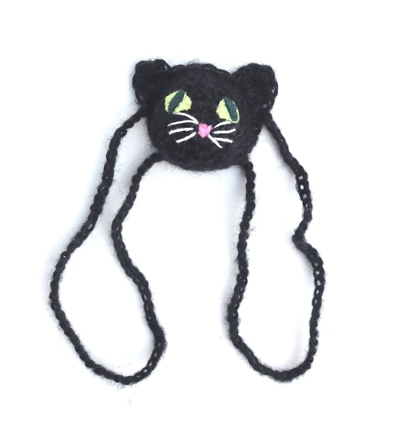 Black Cat Nose Warmer Animal Nose Cozy Winter Gift for Etsy
