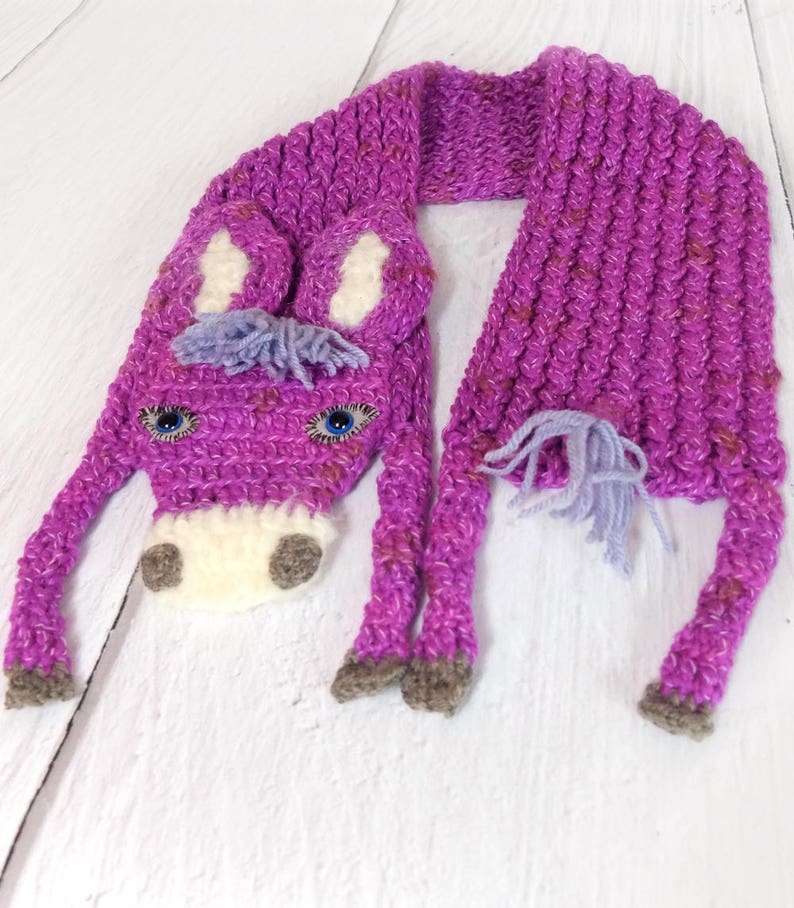 Christmas Gift Animal Scarf Donkey Scarf Scarf for Child Burro Etsy