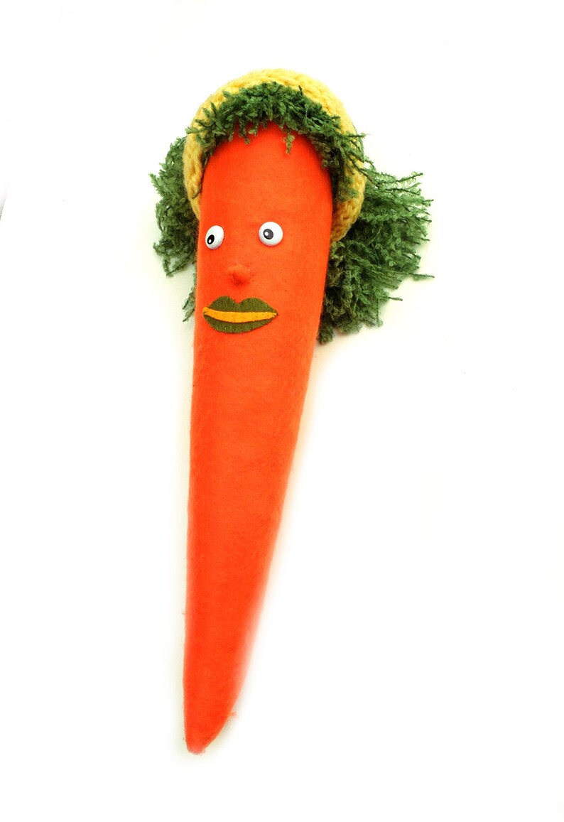 Felt Carrot Cuddly Funny Vegetable Soft Toy Carrot Plush Etsy