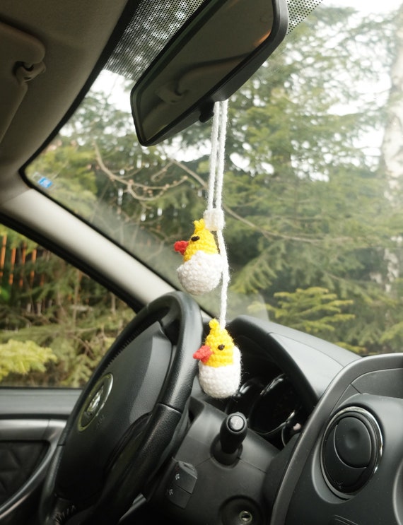 Hängende Hühner, Autospiegel Aufhänger, Rückspiegel Charm, Ostern