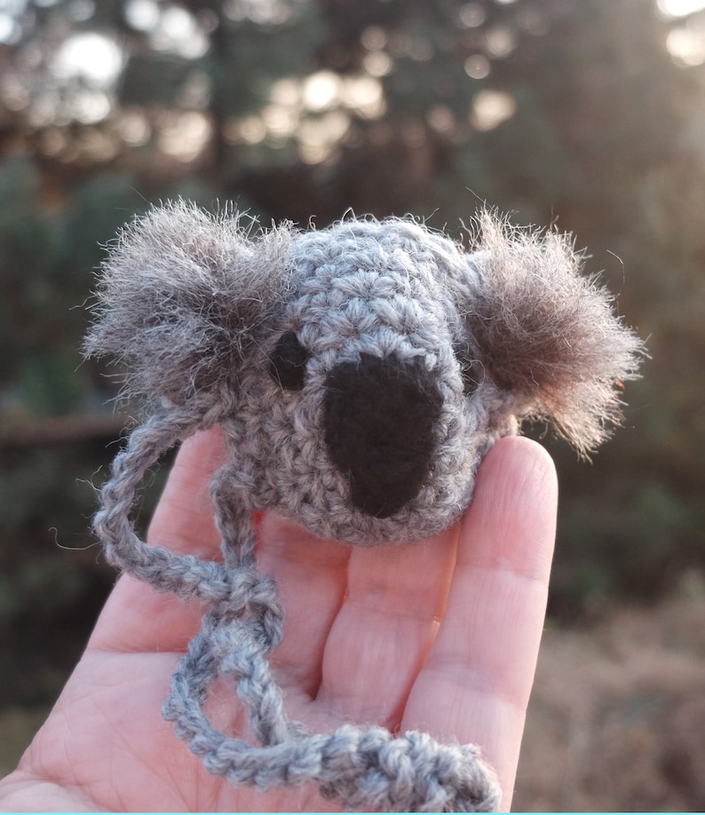 Nose Warmer Crochet Koala Valentine's Gift Animal Nose Etsy
