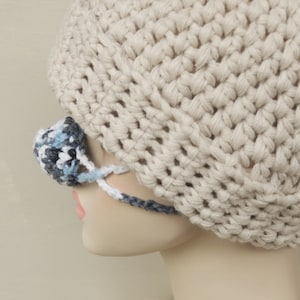 Unisex Nose Hat, White Blue Nose Warmer, Crochet Nose Cover, Small Gift for Friend, Funny Accessory, For Frosty Winter, Cold Nose, Florfanka