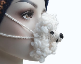 Funny Nose Warmer in shape of a Poodle Head, Florfanka