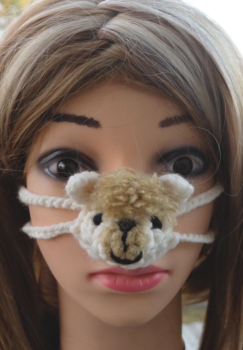 Crochet Alpaca Nose Warmer New Year's Gift Animal Nose Etsy