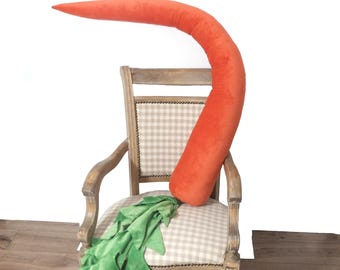 Huge Velvet Carrot, Soft Carrot Pillow, Stuffed Veggie 3D, Plush Garden, Farm Party,  Exercise Cushion, Relax Pillow, Funny Gift, Florfanka