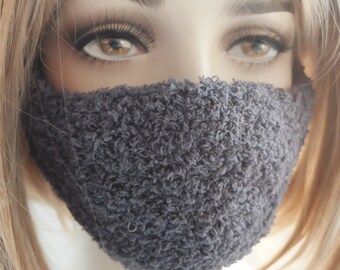 Knit Face Mask, Soft Polyester Yarn, Winter Warmer