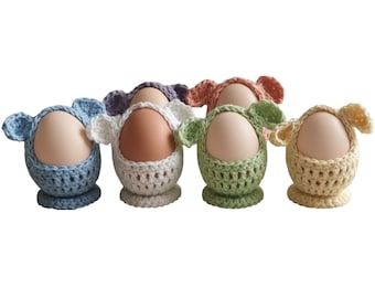 Crochet Easter Sheep, Cotton Egg Holder