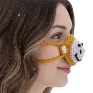 Petite tête de singe en cache-nez, cadeau amusant pour les sports d'hiver, crocheté par Florfanka