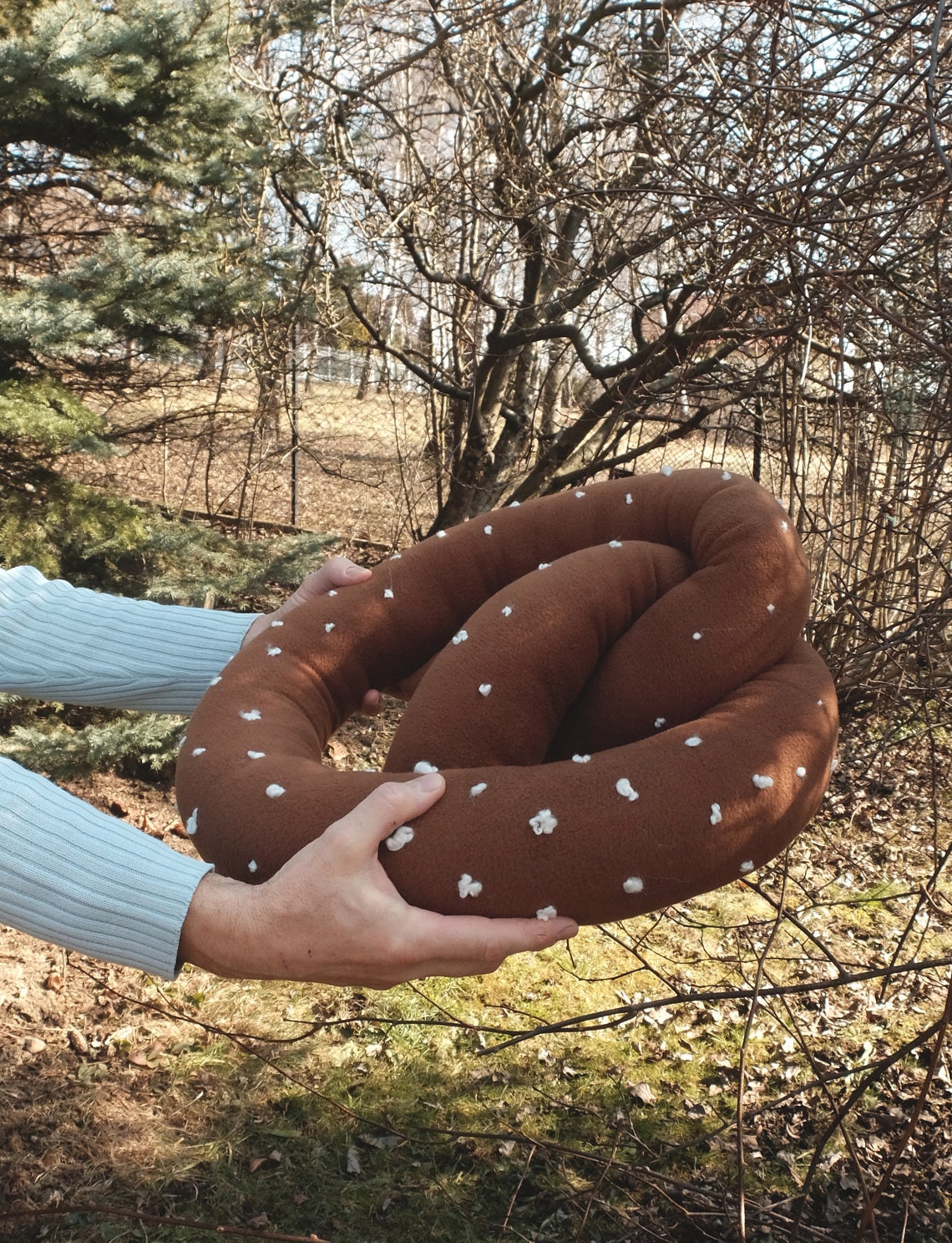 Giant Fleece Pretzel 3D Plush Pillow Oversized Pretzel Food Etsy