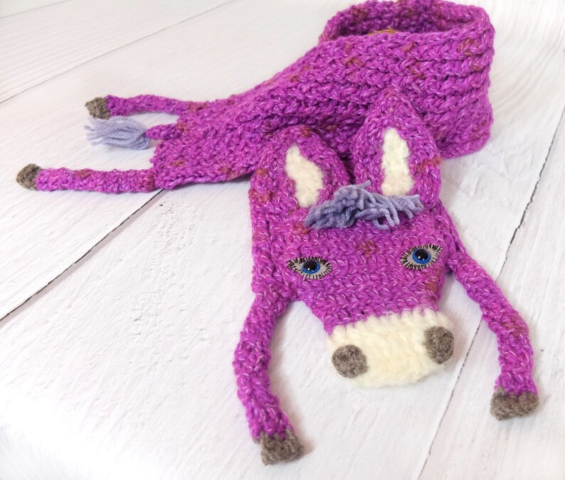 Christmas Gift Animal Scarf Donkey Scarf Scarf for Child Burro Etsy