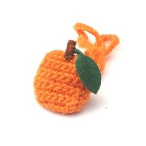 Sweet Tangerine, Crochet Nose Heater, Orange Nose Warmer, Funny Nose Sleeve, Winter Accessory, Tropical Fruit, Lovely Gift, Nose Mitten
