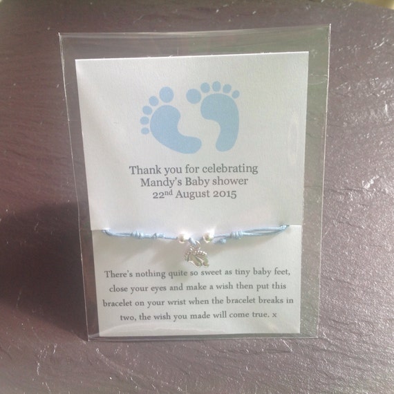 Baby shower favour friendship bracelet wish bracelet baby Etsy