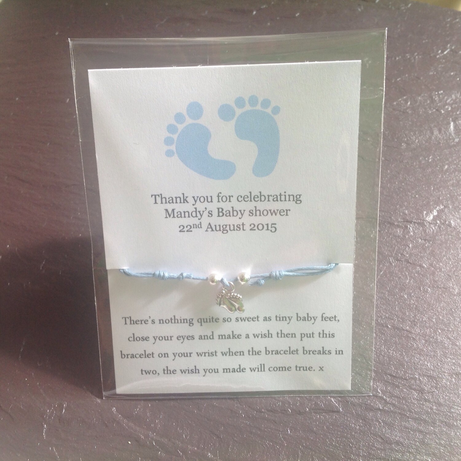 Baby Shower Bracelets 5 X Personalised Baby Shower Wish Bracelets Gifts Favours These Are A