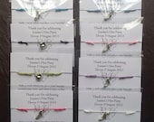 Personalised Hen party wish bracelets friendship bracelet stiletto charms bracelet or choose another charm,hen charm