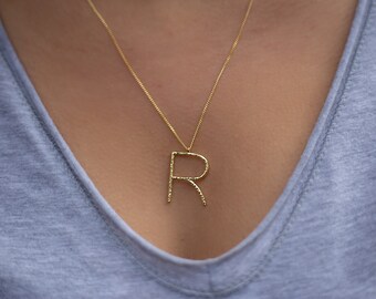 Dainty 14k Solid Yellow, Rose and White Gold Hammered Surface Tiny Chain Collar
