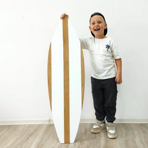 Surfboard Wall Art Decor for Nautical Kids Room