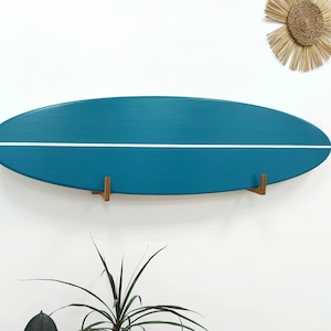 Teal surfboard wall art decor Decorative surfboard Surf sign Coastal decor Custom colors