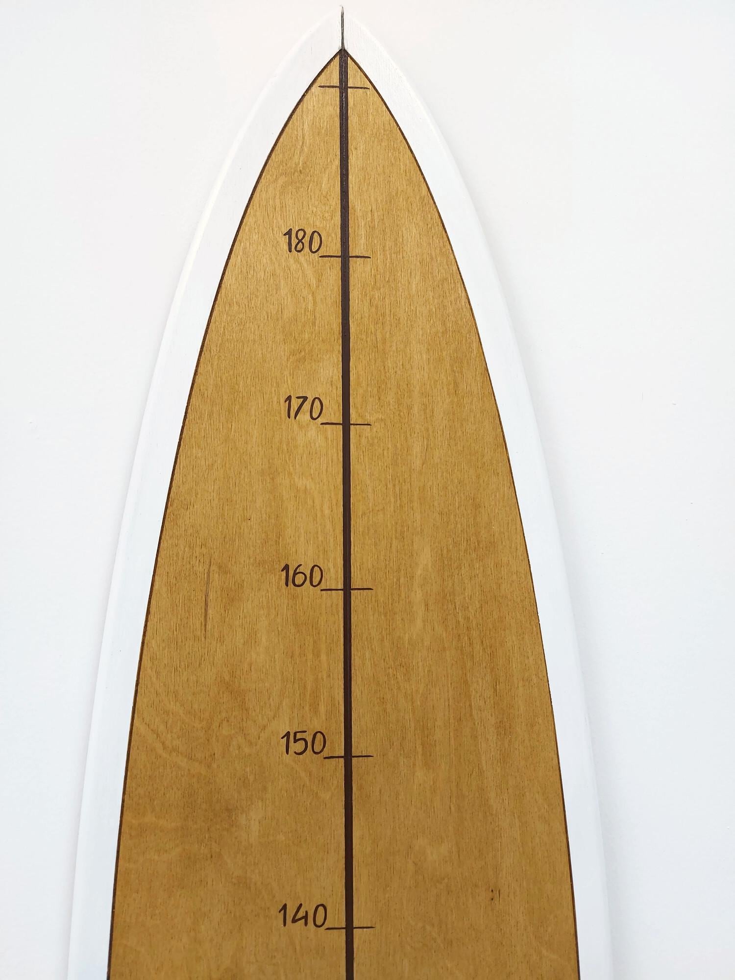 Surf Boared Ruler Wooden Surfboard Height Chart - Kids Growth Ruler - Coastal Wall Decor ...