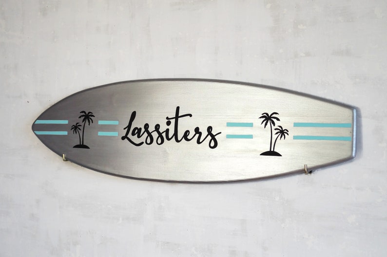 Surfboard wall art personalized surf decor custom name Etsy