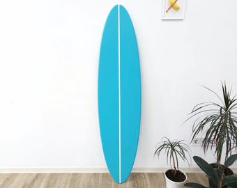 Letrero de arte de pared de tabla de surf personalizado Habitación con temática playera Obra de arte costera Decoración de surf