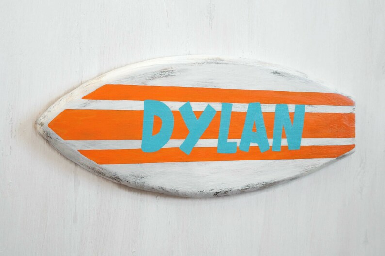 Custom surfboard name plate personalized sign surf decor Etsy