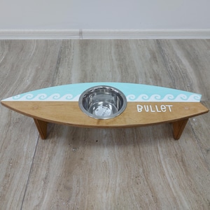 Surf Board Dog Bowls - Etsy
