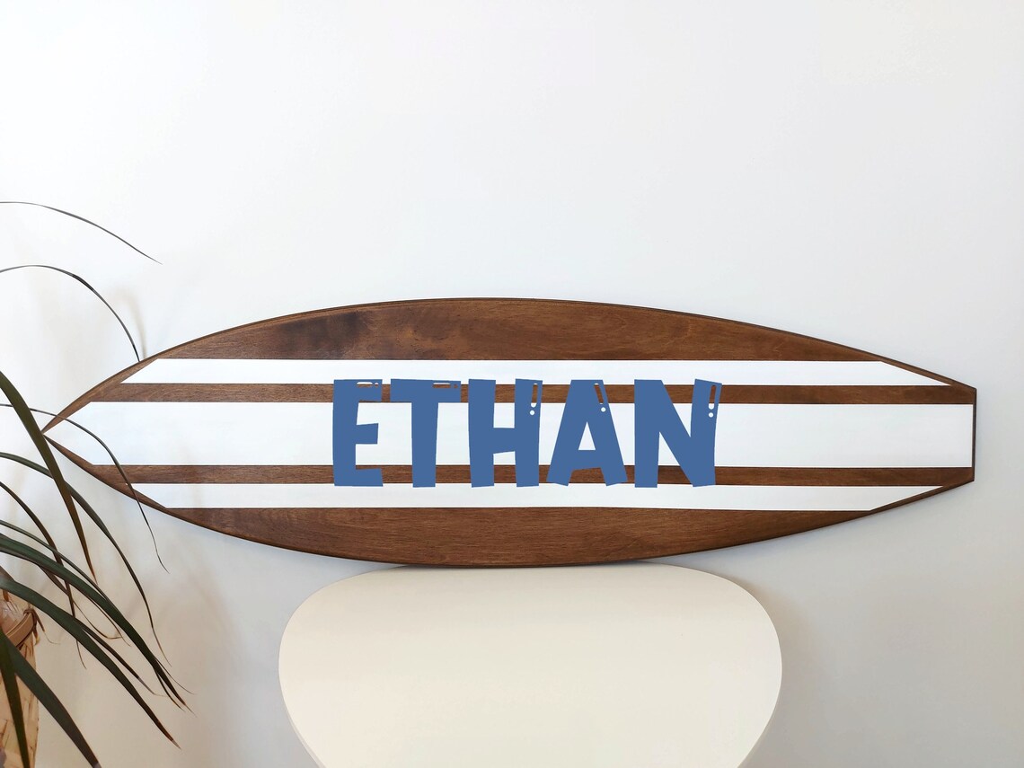 Personalized surfboard sign decorative surfboard wall art Etsy