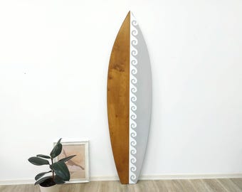 Wooden Surfboard Wall Art - Beach House Sign