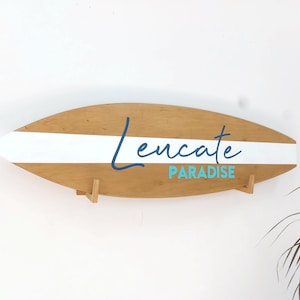 Surfboard Wood Sign Personalized Wall Art decor Custom text