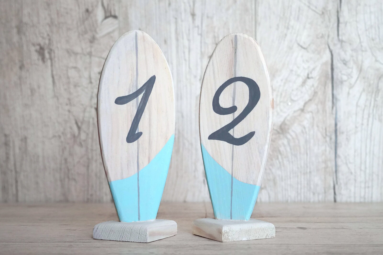 Surfboard wedding table numbers beach wedding ideas Etsy