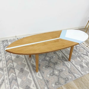 Surfboard coffee table for Beach House Custom Furniture Surf decor