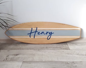 Surfboard decor wall art personalized surf sign wooden surf board