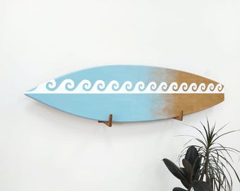 Wooden Surfboard Wall Art: Vintage Beach Home Decor