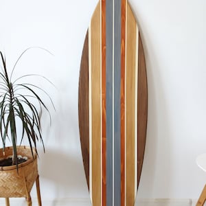 Decorative surfboard vintage beach decor wall art sign table top image 2