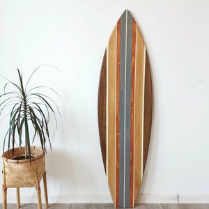 Decorative surfboard vintage beach decor wall art sign table top image 1