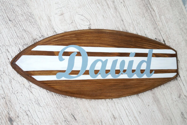 Mini surfboard name plate surf decor personalized surfboard Etsy