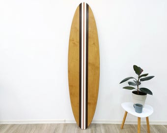 Custom Surfboard Wall Art Decor - Handcrafted Wood Sign - Coastal Beach Artwork – Surf Decor