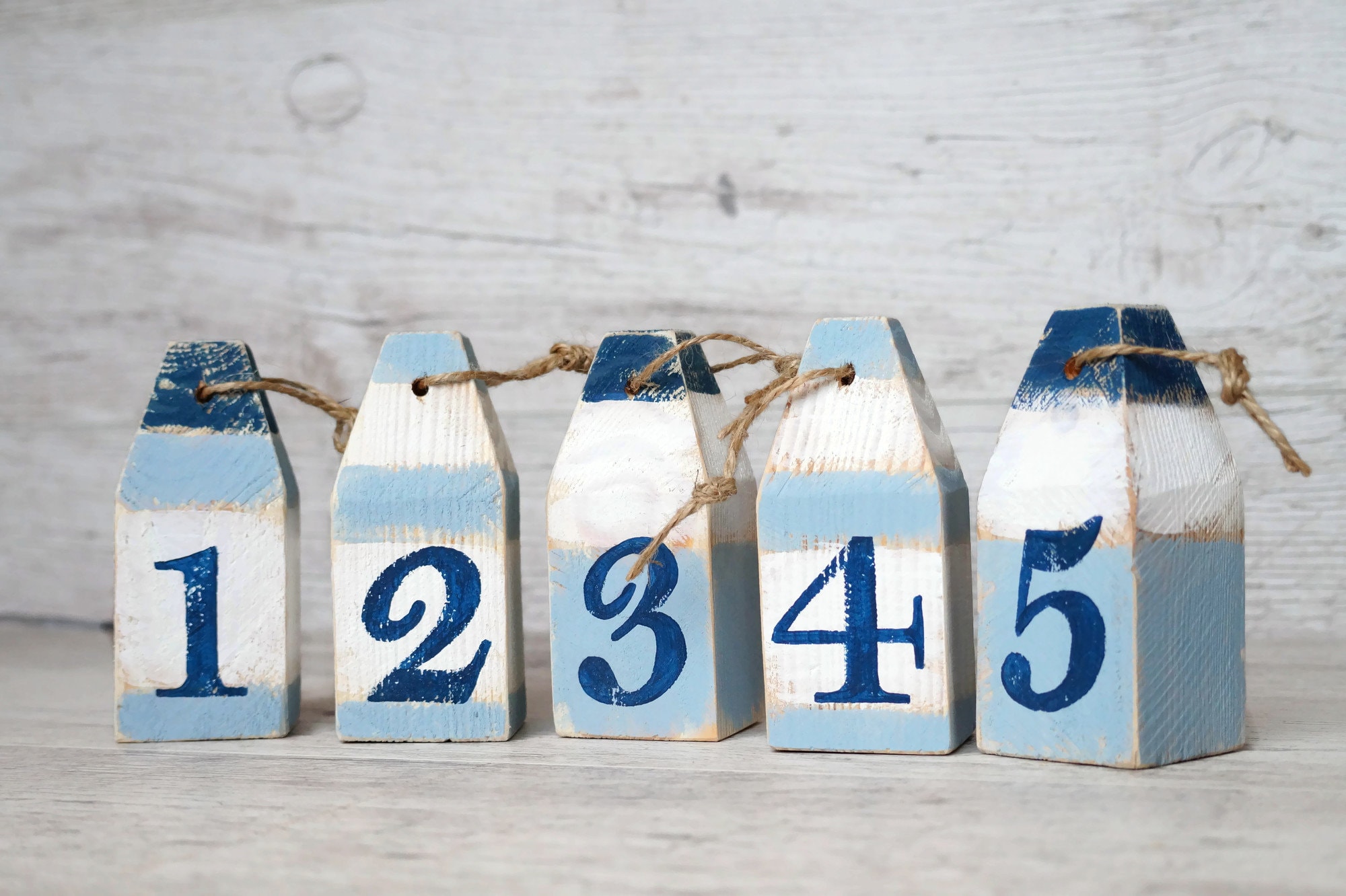 Lighthouse Table Numbers Table Numbers Mini Buoys for Nautical Wedding - Coastal Centerpieces ...
