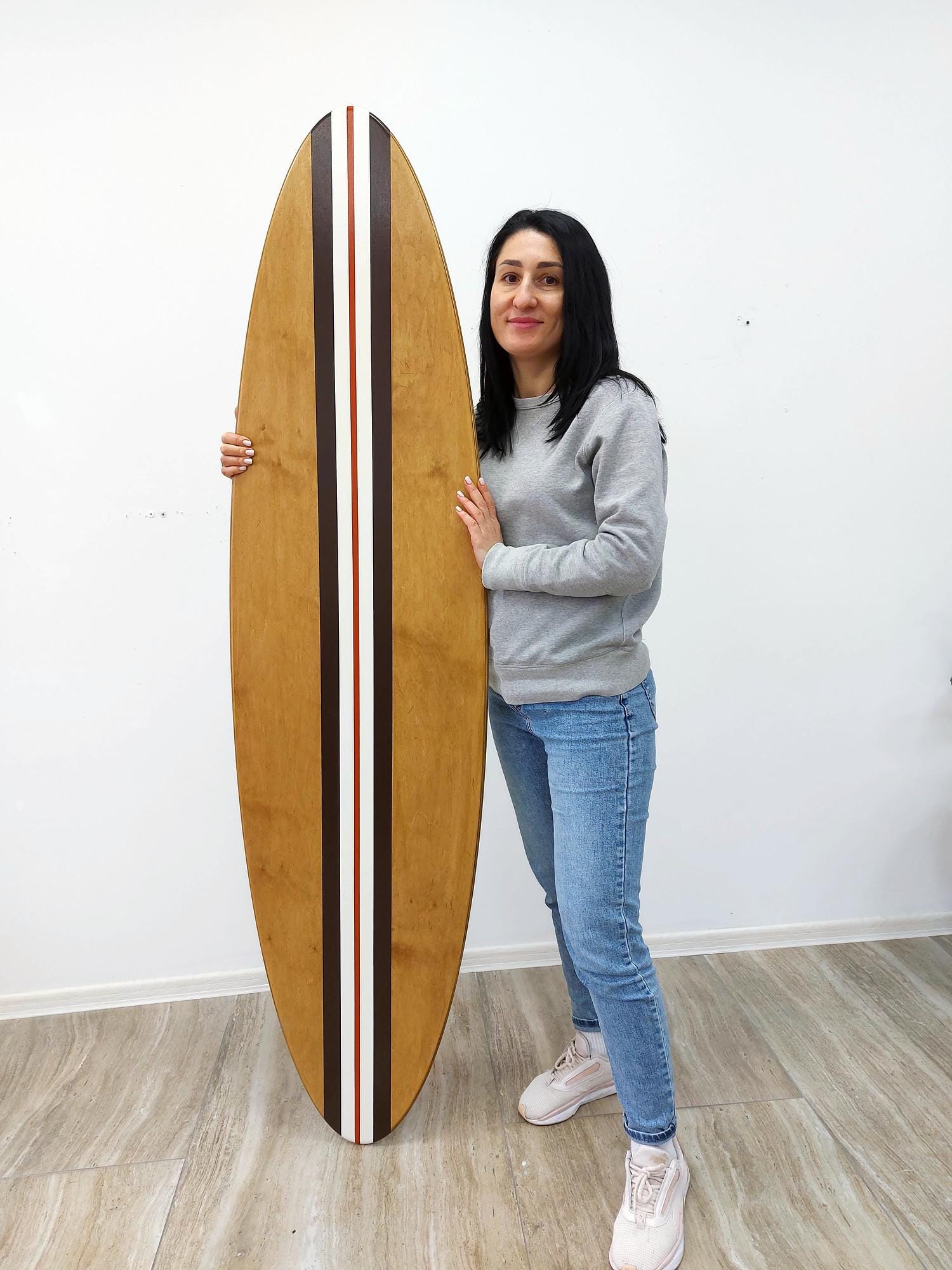 Custom Surfboard Wall Art Decor - Handcrafted Wood Sign - Coastal Beach Artwork – Surf Decor
