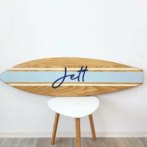Wood Surfboard Wall Art - Above Crib Sign - Personalized Surfboard Name Sign - Surf Decor - Ocean Themed Nursery